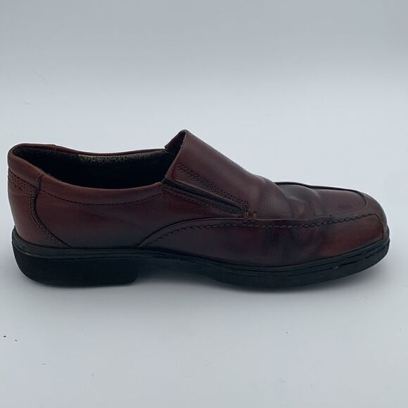 ECCO mahogany, brown leather slip on men’s loafers ￼size 43 main image 6